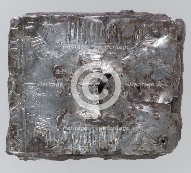 Belt Buckle Attachment Plate, Frankish, late 5th century. Creator: Unknown.