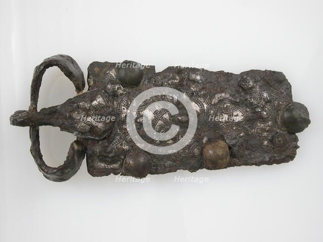 Belt Buckle, Frankish or Burgundian, 6th-7th century. Creator: Unknown.