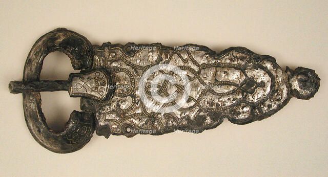 Belt Buckle, Frankish or Burgundian, 7th century. Creator: Unknown.