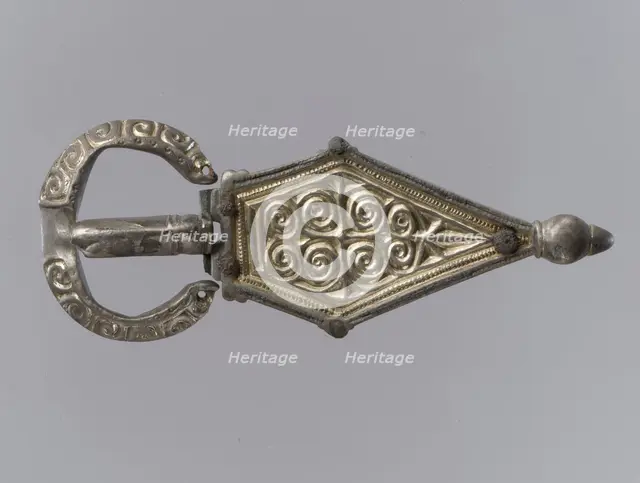 Belt Buckle With Trapezoidal Plate, Germanic, ca. 500. Creator: Unknown.