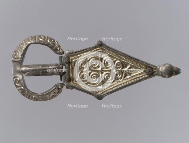 Belt Buckle With Trapezoidal Plate, Germanic, ca. 500. Creator: Unknown.