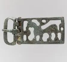 Belt Buckle with a Griffin, Frankish, second half 6th century. Creator: Unknown