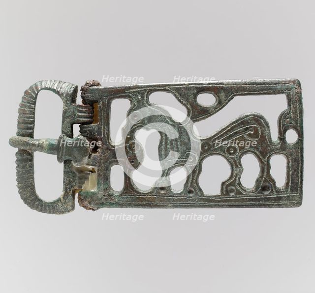 Belt Buckle with a Griffin, Frankish, second half 6th century. Creator: Unknown.