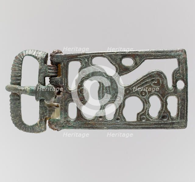 Belt Buckle with a Griffin, Frankish, second half 6th century. Creator: Unknown.