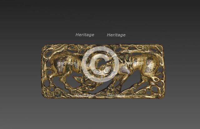 Belt Buckle with Animals, 202 BC- 9. Creator: Unknown.