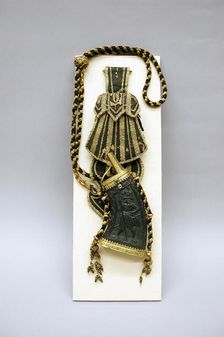 Belt Carrier with Powder Flask and Pouch for Chargers, German, Saxony, early 17th century. Creator: Unknown