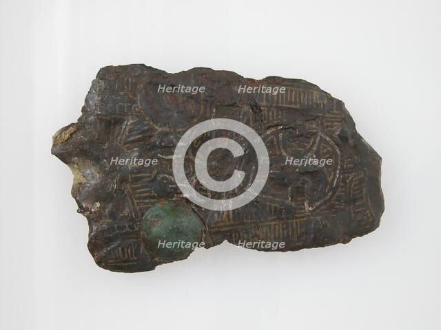 Belt Plate Fragment, Frankish, 4th-7th century. Creator: Unknown.