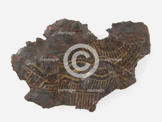 Belt Plate Fragment, Frankish, 4th-7th century. Creator: Unknown.