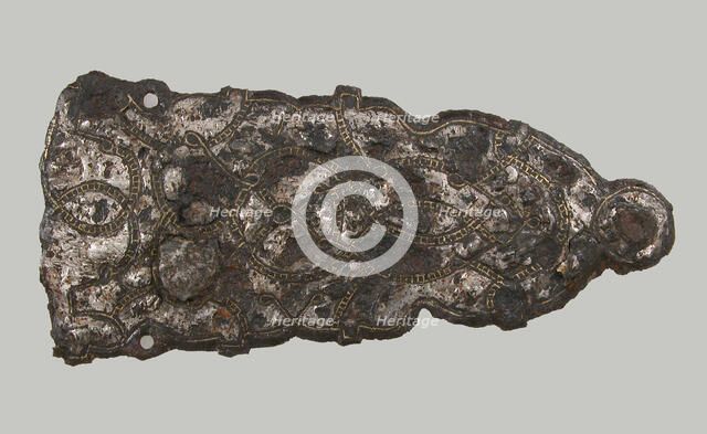Belt Plate, Frankish or Burgundian, 7th century. Creator: Unknown.