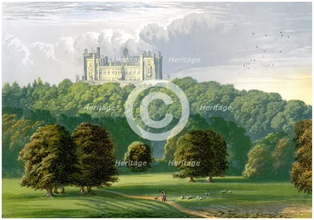 Belvoir Castle, Leicestershire, home of the Duke of Rutland, c1880. Artist: Unknown
