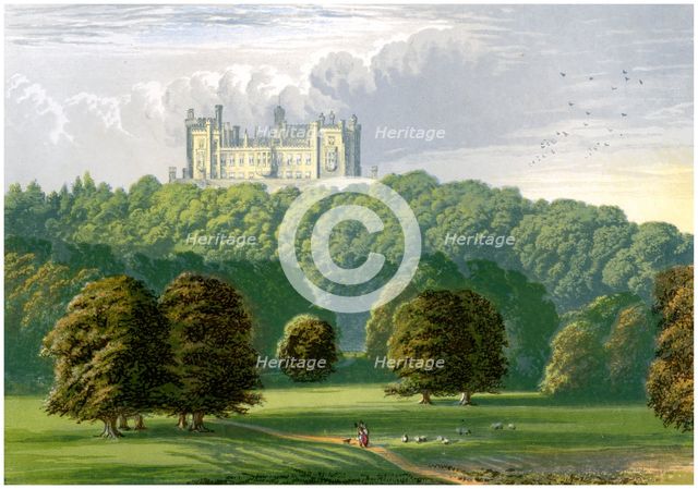 Belvoir Castle, Leicestershire, home of the Duke of Rutland, c1880. Artist: Unknown