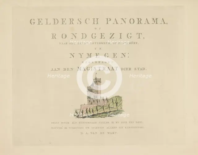 Belvédère in Nijmegen, 1815-1824. Creator: Derk Anthony van de Wart.