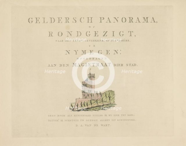 Belvédère in Nijmegen, 1815-1824. Creator: Derk Anthony van de Wart.