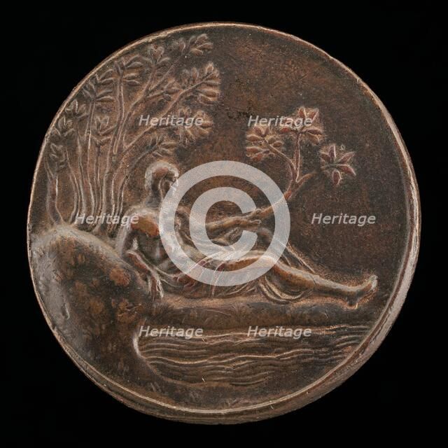 Bembo beside a Stream [reverse], probably 1532. Creator: Valerio Belli.