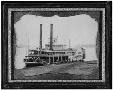 Ben Campbell, steamship at landing, between 1852 and 1860. Creator: Unknown