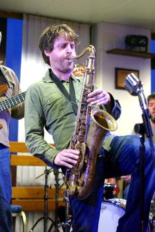 Ben Castle, saxophonist, Jazz Hastings, East Sussex. Artist: Brian O'Connor