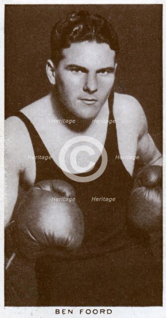 Ben Foord, South African boxer, 1938. Artist: Unknown