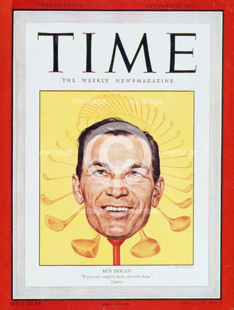 Ben Hogan, American professional golfer, 1949. Artist: Unknown