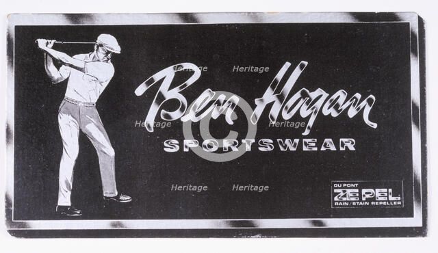 Ben Hogan sportswear label, American, mid 20th century. Artist: Unknown