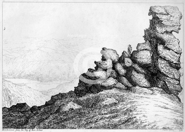 'Ben Lomond from the Top of`Ben Arthur', c1812. Artist: S Leith.
