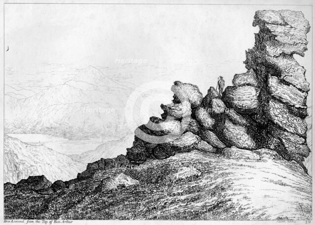 'Ben Lomond from the Top of`Ben Arthur', c1812. Artist: S Leith.