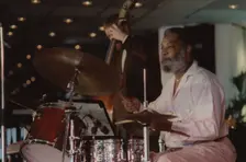 Ben Riley, Jazz Inn Party, Nordwijk, Netherlands, 1989. Creator: Brian Foskett