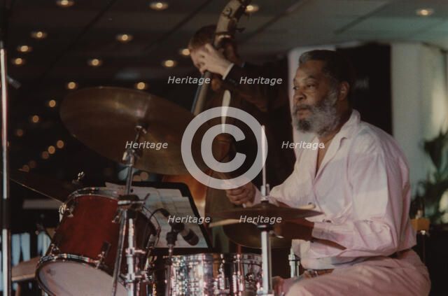 Ben Riley, Jazz Inn Party, Nordwijk, Netherlands, 1989. Creator: Brian Foskett.