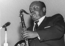 Ben Webster, Birmingham Jazz Festival, mid 1960's. Creator: Brian Foskett