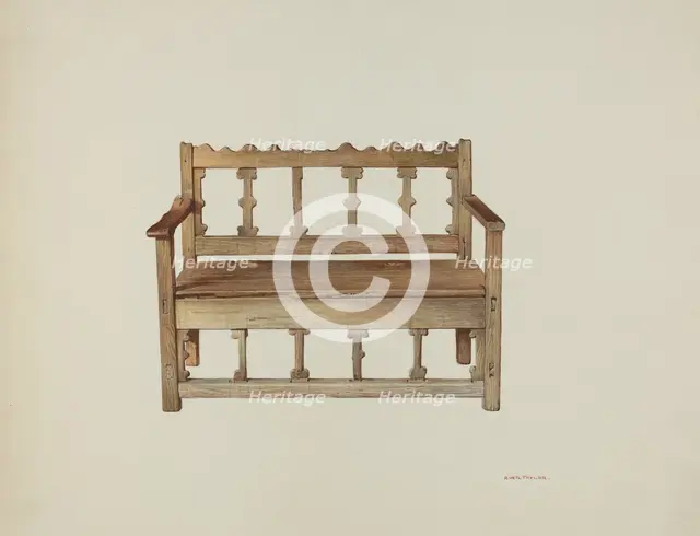 Bench, 1940. Creator: Robert W.R. Taylor.