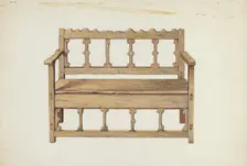 Bench, 1935/1942. Creator: Dana Bartlett