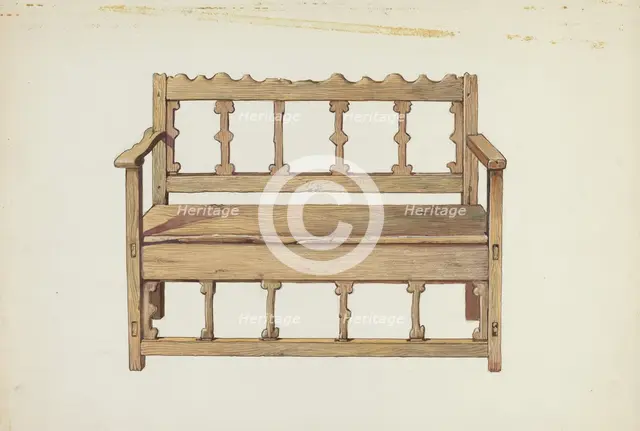 Bench, 1935/1942. Creator: Dana Bartlett.
