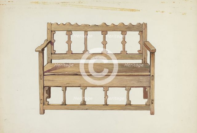 Bench, 1935/1942. Creator: Dana Bartlett.