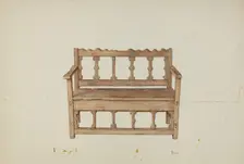 Bench, 1935/1942. Creator: Hal Blakeley