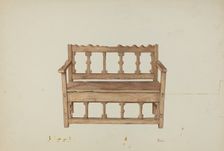 Bench, 1935/1942. Creator: Hal Blakeley
