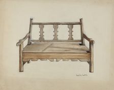 Bench, 1935/1942. Creator: Juanita Lantz