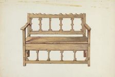 Bench, 1935/1942. Creator: Dana Bartlett