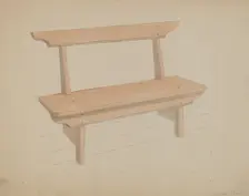 Bench, c. 1936. Creator: Donald Streeter