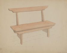 Bench, c. 1936. Creator: Donald Streeter
