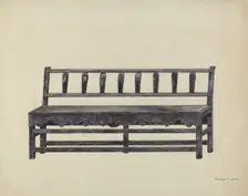 Bench, c. 1936. Creator: Edward Jewett
