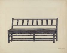 Bench, c. 1936. Creator: Edward Jewett