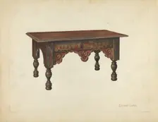 Bench, c. 1953. Creator: Elizabeth Curtis