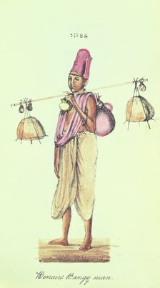 Benairs Bangy man, 1837. Creator: Venkata Ramasvani