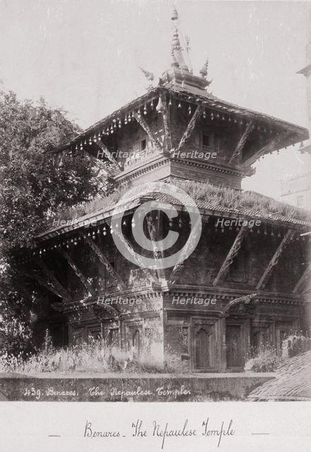 Benares, The Nepalese Temple, Late 1860s. Creator: Samuel Bourne.