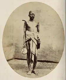 Benares, India: a Hindu man wearing a loin-cloth, c1860. Creator: Unknown