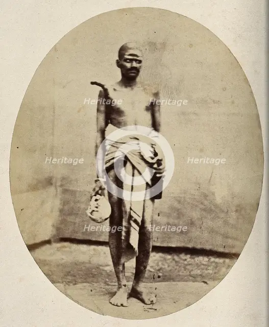 Benares, India: a Hindu man wearing a loin-cloth, c1860. Creator: Unknown.