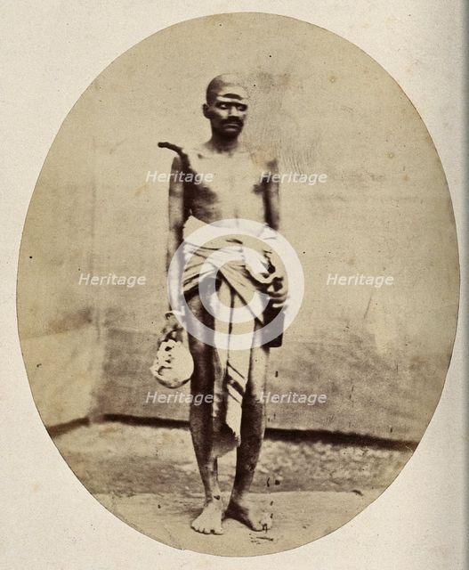 Benares, India: a Hindu man wearing a loin-cloth, c1860. Creator: Unknown.