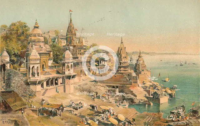 'Benares on the Ganges', 1892, (1904). Artist: Edward Theodore Compton.