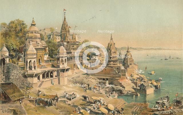 'Benares on the Ganges', 1892, (1904). Artist: Edward Theodore Compton.