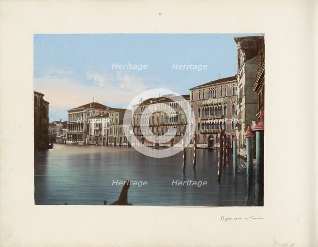 Bend in the Canal Grande in Venice, 1850-1876. Creator: Anon.
