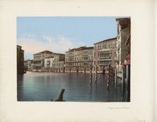 Bend in the Canal Grande in Venice, 1850-1876. Creator: Anon